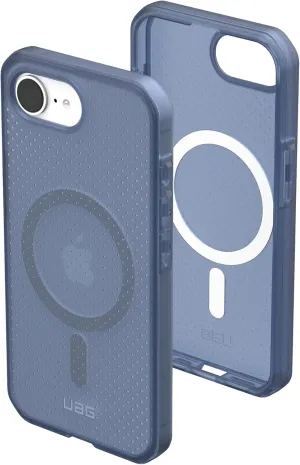 URBAN ARMOR GEAR UAG Designed for iPhone 16e Case Dot - Compatible with MagSafe Rugged Lightweight Textured Clear Military Grade Drop Proof Protective Cover, Cloud Blue