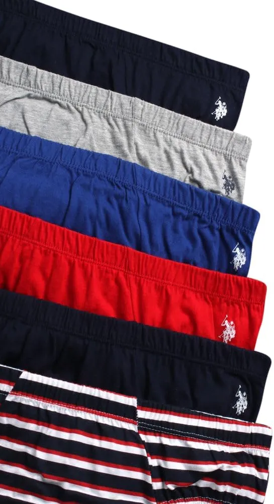 U.S. Polo Assn. Men's Low Rise Briefs - 6 Pack Soft Stretch Tag Free Cotton Underwear Briefs with Contour Pouch (Sizes: S-XL)
