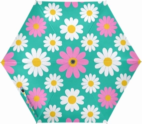 UV50  umbrella automatic for travel and golf windproof sun-proof waterproof umbrellas for rain large auto open sombrillas de lluvia Lovely Daisy Floral Peach White