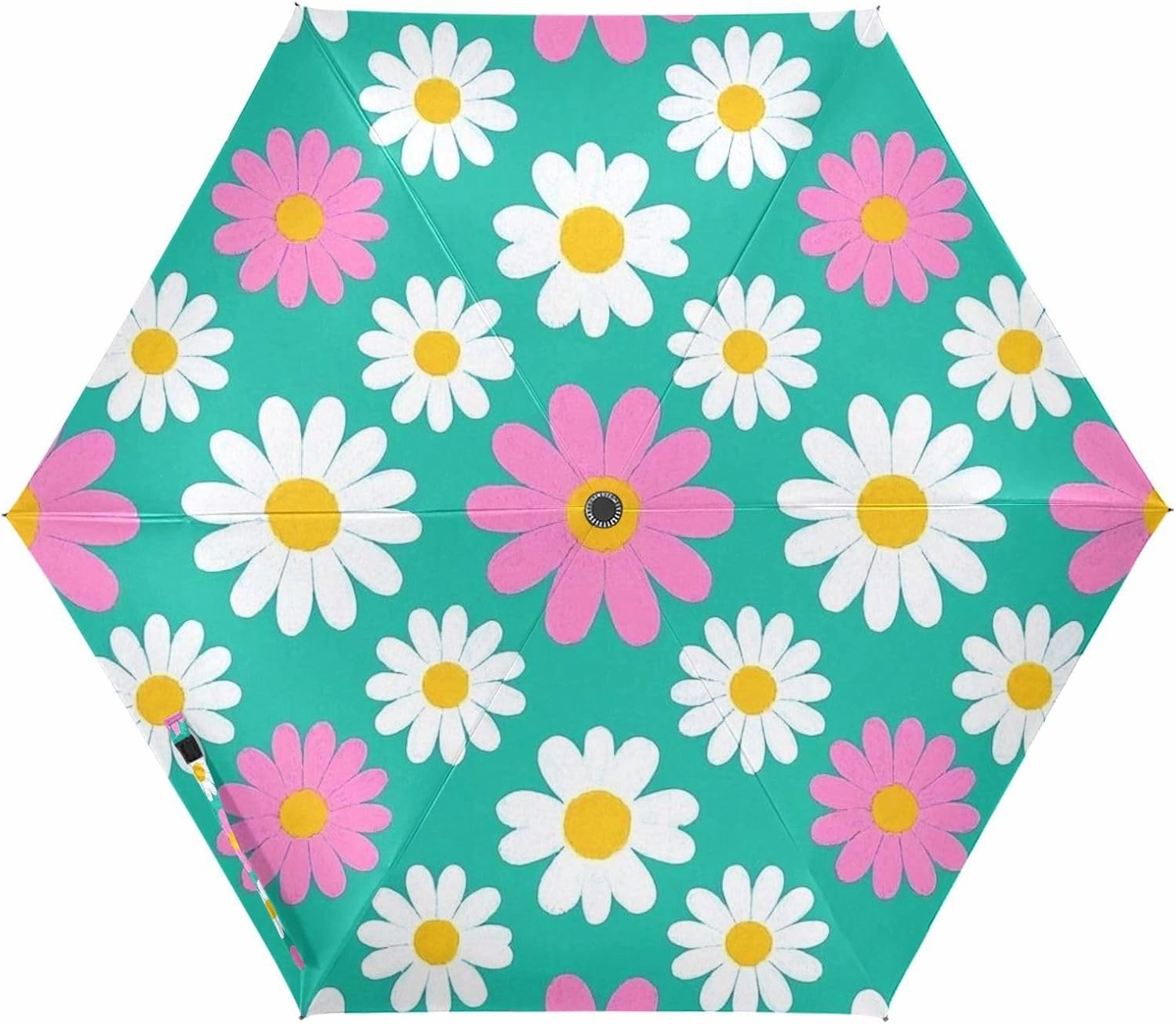 UV50  umbrella automatic for travel and golf windproof sun-proof waterproof umbrellas for rain large auto open sombrillas de lluvia Lovely Daisy Floral Peach White