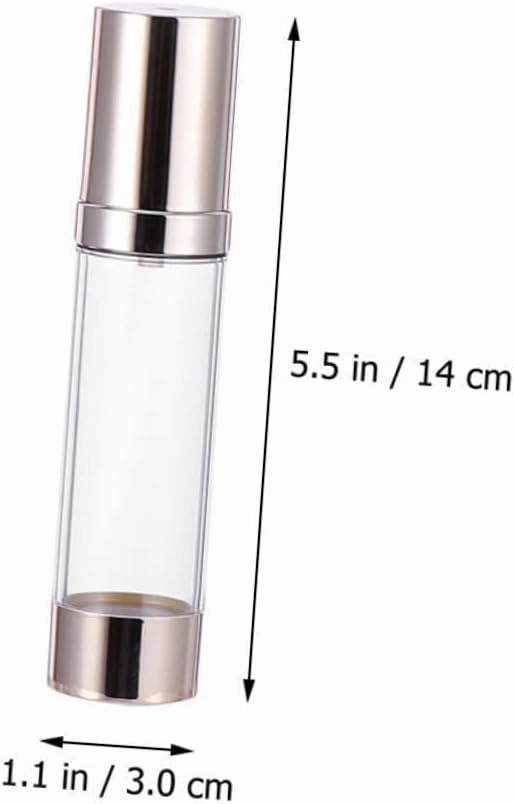 VALICLUD 6pcs Travel Lotion Container Durable Pump Bottles for Cosmetics for Foundation and Lotion Premium Quality Empty Dispenser with Shiny Nozzle and Base