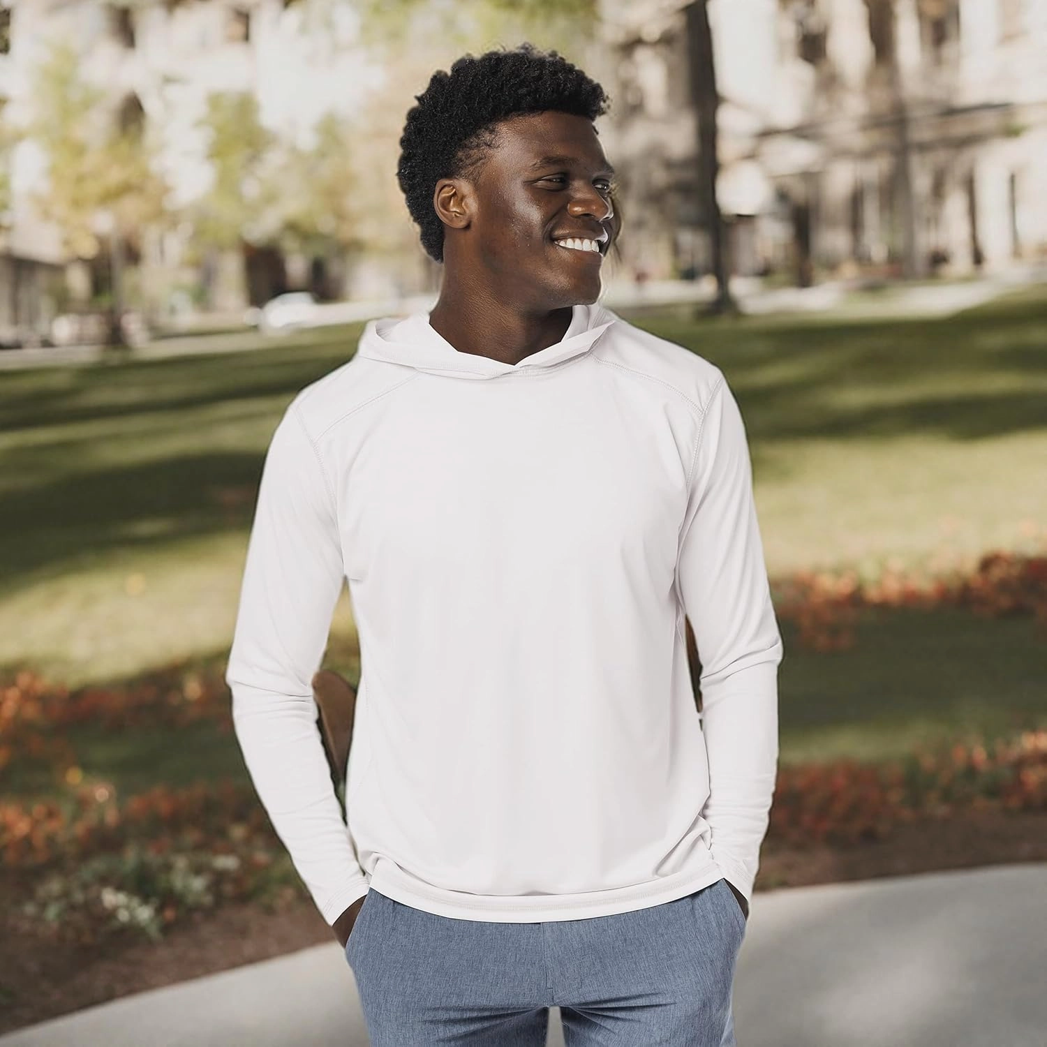 Vapor Apparel Men’s UPF 50  UV Sun Protection Long Sleeve Performance Hoodie for Sports and Outdoor Lifestyle