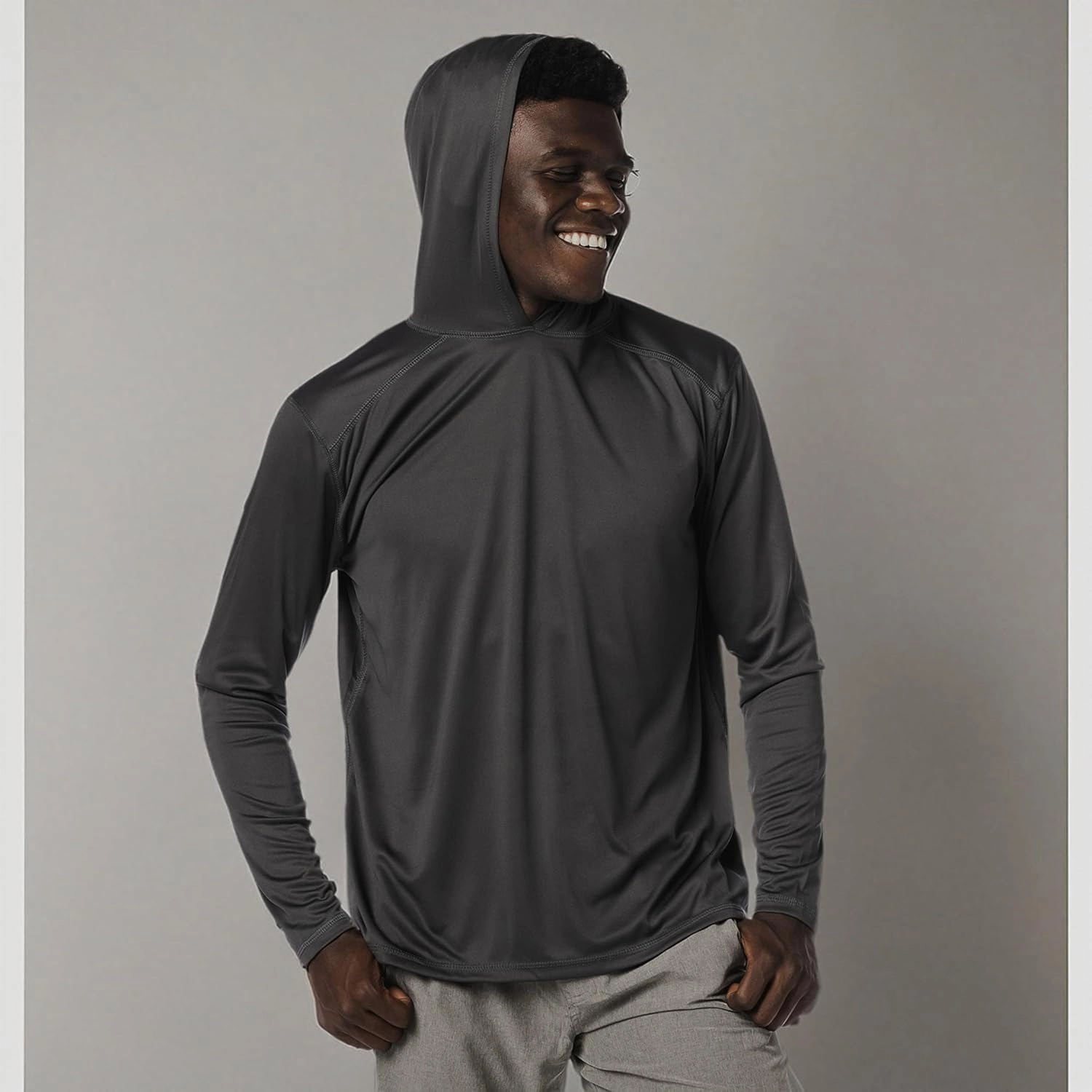 Vapor Apparel Men’s UPF 50  UV Sun Protection Long Sleeve Performance Hoodie for Sports and Outdoor Lifestyle