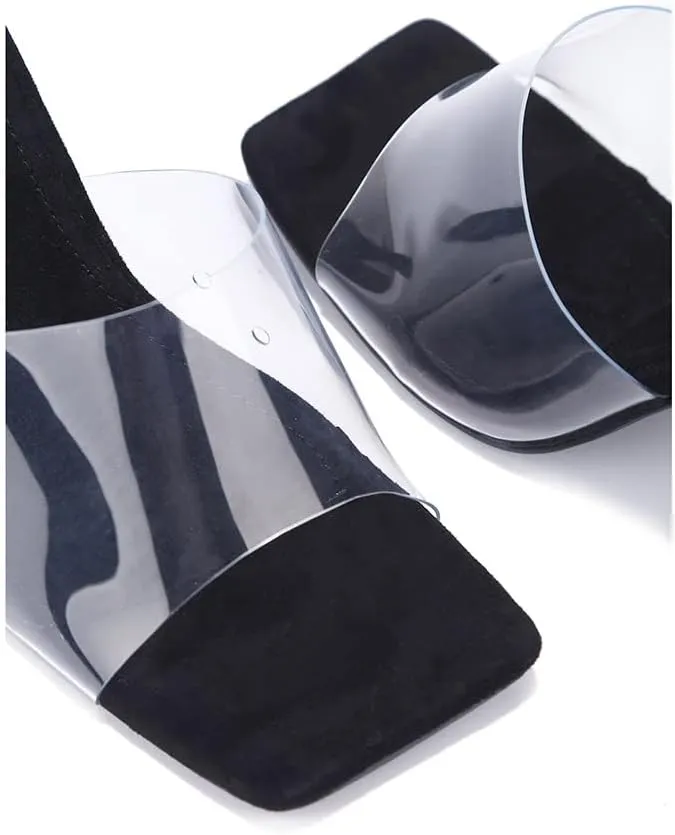 Veja Clear Square Toe Mid High Heels (Veja)