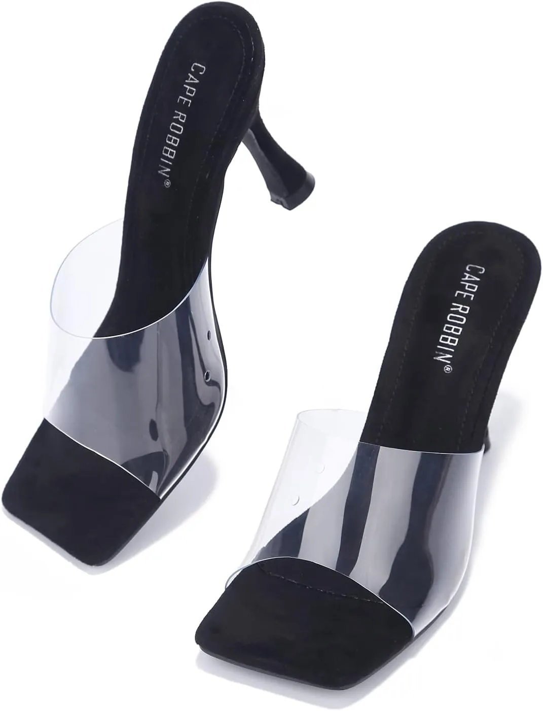 Veja Clear Square Toe Mid High Heels (Veja)