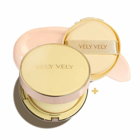 VELY VELY AURA HONEY GLOW CUSHION- Moisturizing Foundation Brightening Anti-Wrinkle Hydrating Liquid Foundation Belgian Spa Water 31% Honey Propolis All Skin Type 15g (#21 Light   Refill)