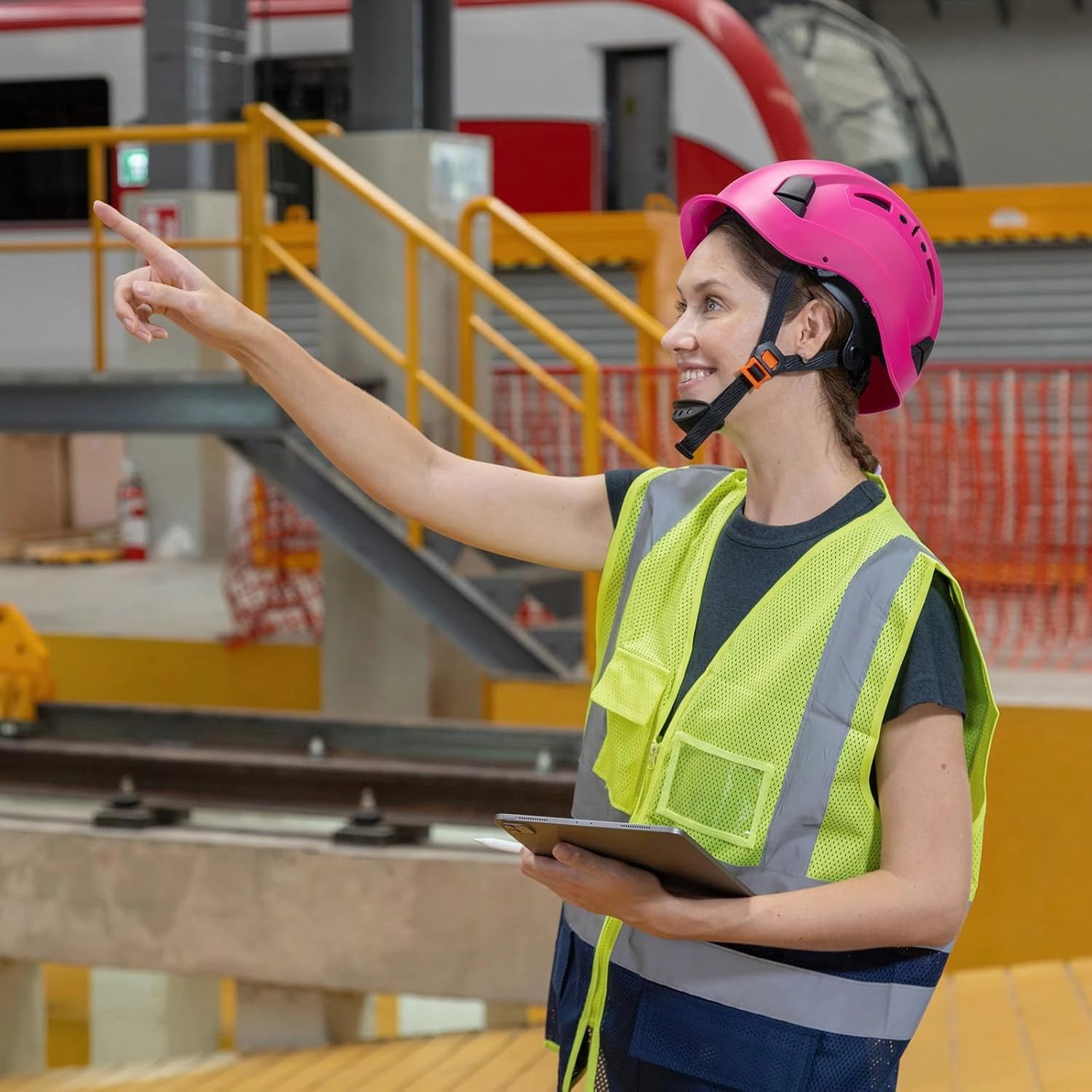 Vented Hard Safety Helmet, ABS Work Helmet with Adjustable 6-Point Suspension, ANSI Z89.1 Certified for Construction, Climbing, and Industrial Use