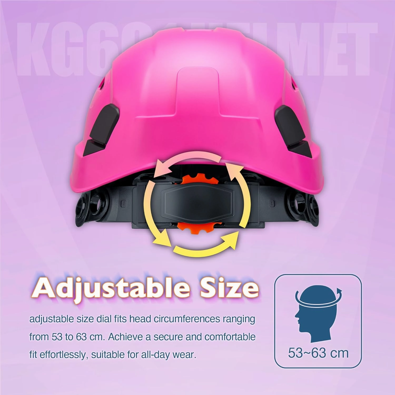 Vented Hard Safety Helmet, ABS Work Helmet with Adjustable 6-Point Suspension, ANSI Z89.1 Certified for Construction, Climbing, and Industrial Use