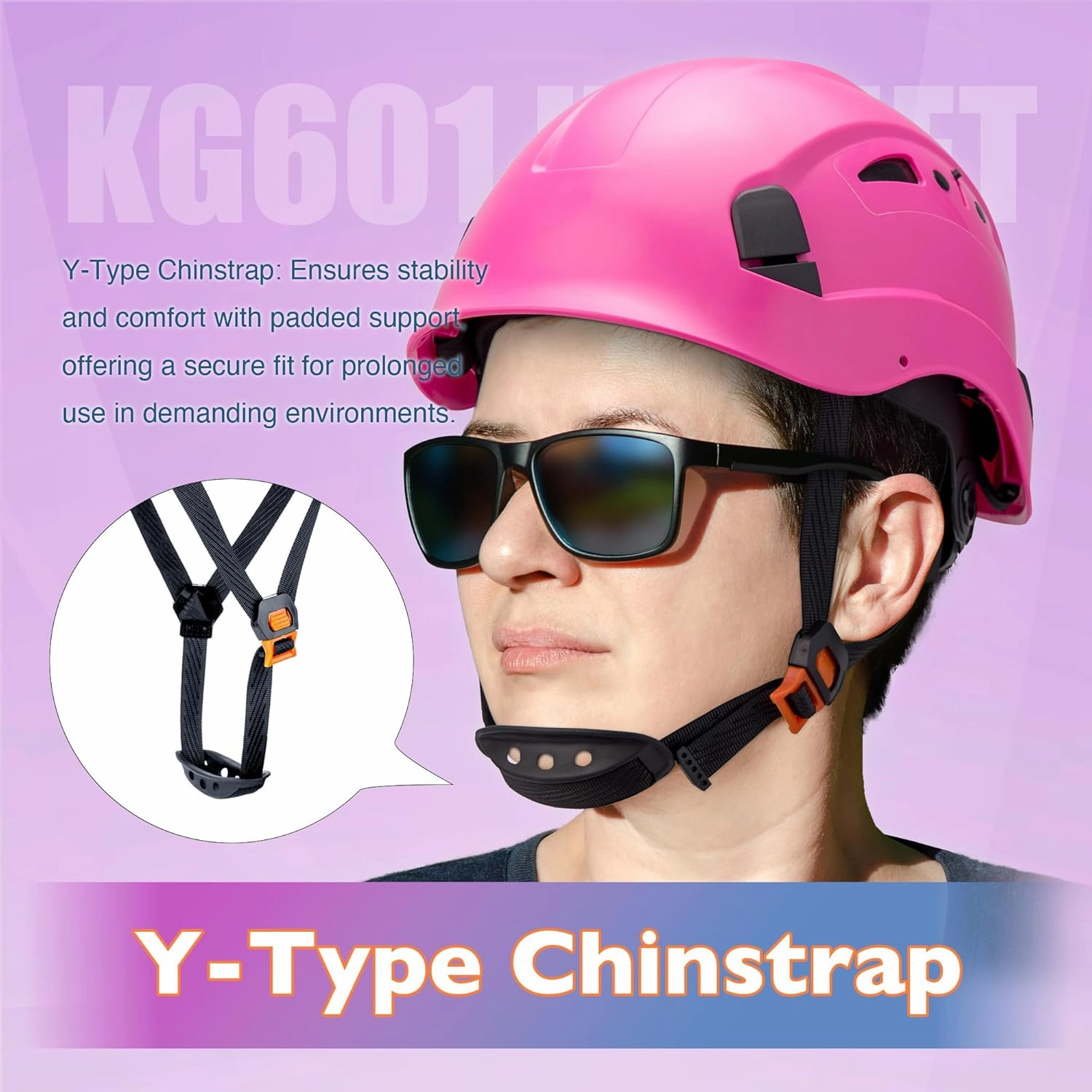 Vented Hard Safety Helmet, ABS Work Helmet with Adjustable 6-Point Suspension, ANSI Z89.1 Certified for Construction, Climbing, and Industrial Use
