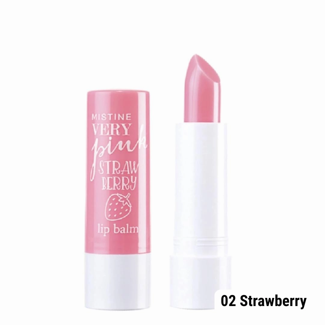 VERY PINK Lip Balm – 3.2g – Moisturizing, Repairing & Soft Pink Tint (02 Strawberry)