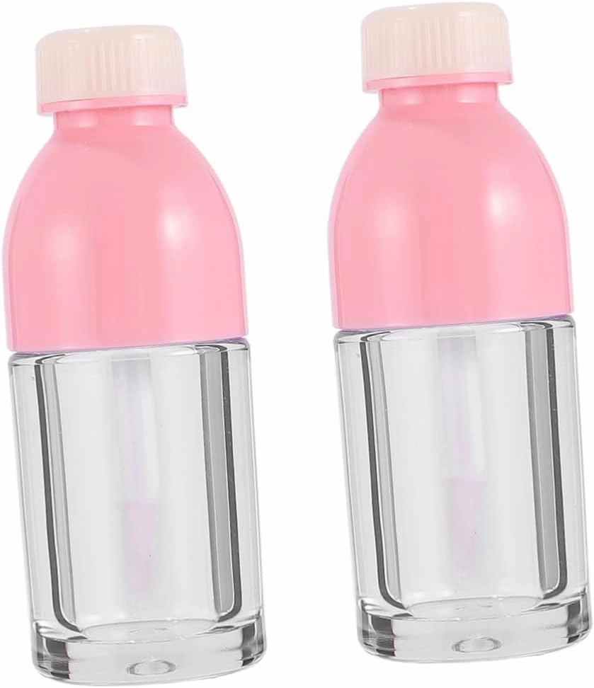 VICASKY 10pcs Small Lip Gloss Bottles Transparent Empty Lip Gloss Tubes for Women Durable Plastic Containers and Dye Liquid Travel Friendly Design Pink
