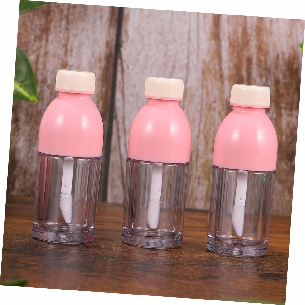 VICASKY 10pcs Small Lip Gloss Bottles Transparent Empty Lip Gloss Tubes for Women Durable Plastic Containers and Dye Liquid Travel Friendly Design Pink