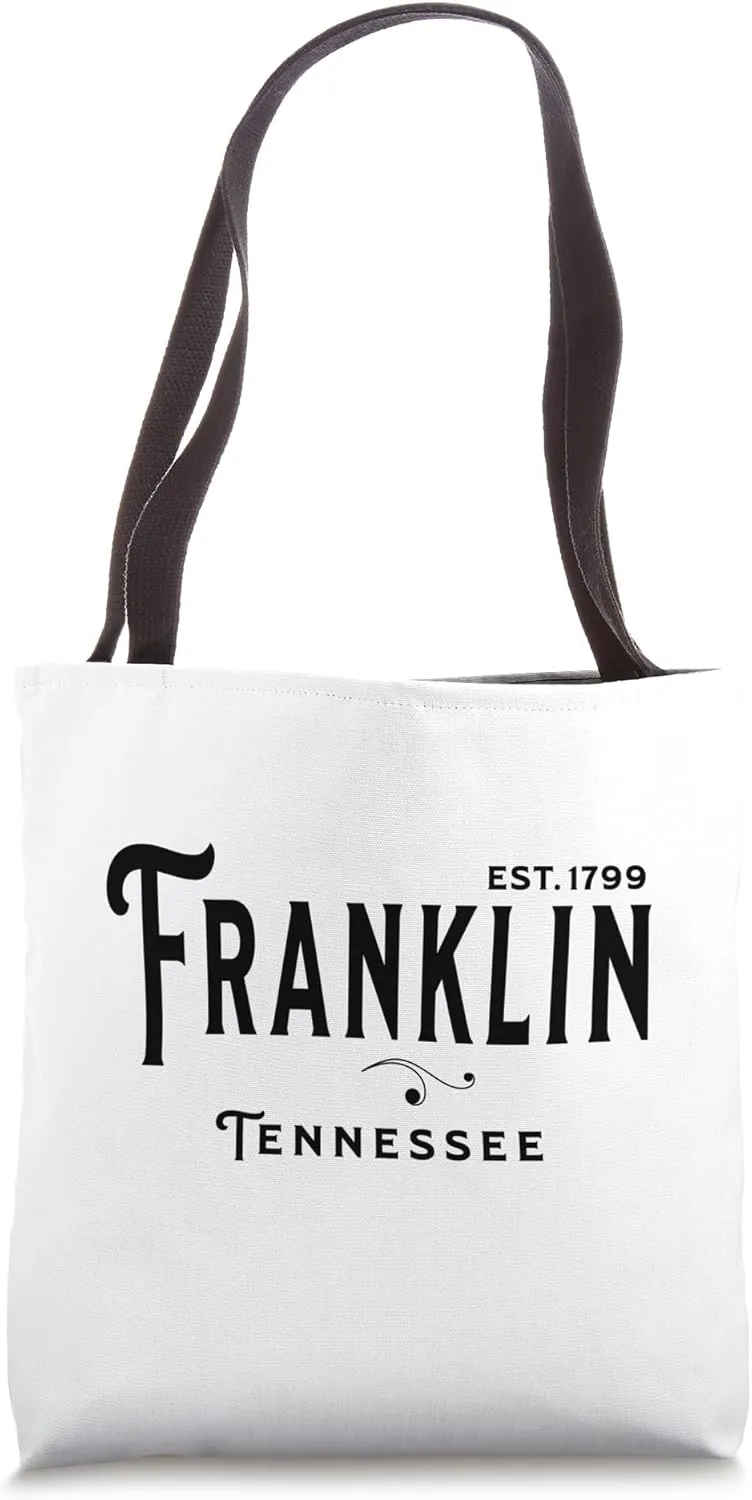 Vintage Merch Souvenir Visit Franklin Tennessee Tote Bag