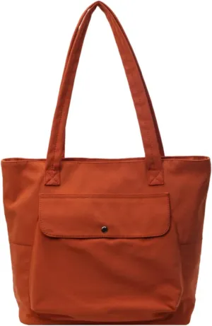 Vintage Tote Bag Large Capacity Retro Canvas Tote Bag with Zipper Women's Trendy Shoulder Bag for Work, Shopping