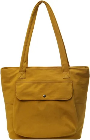 Vintage Tote Bag Large Capacity Retro Canvas Tote Bag with Zipper Women's Trendy Shoulder Bag for Work, Shopping