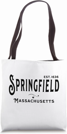Vintage Merch MA Souvenir Visit Springfield Massachusetts Tote Bag
