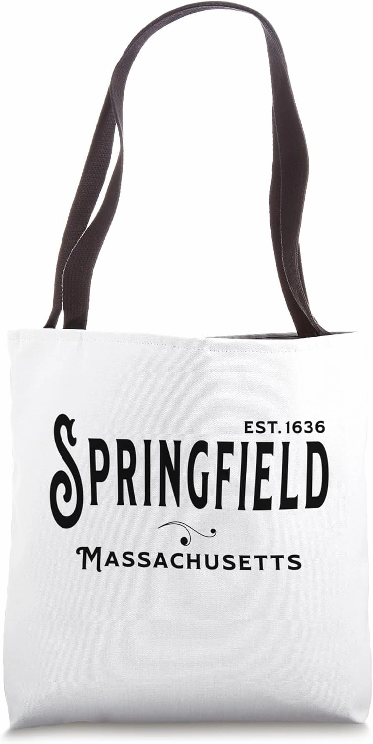 Vintage Merch MA Souvenir Visit Springfield Massachusetts Tote Bag