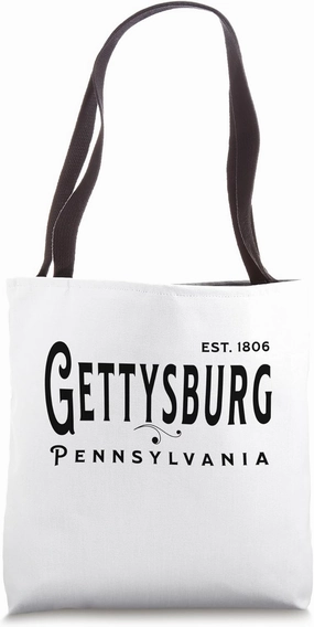 Vintage PA Merch Souvenir Visit Gettysburg Pennsylvania Tote Bag
