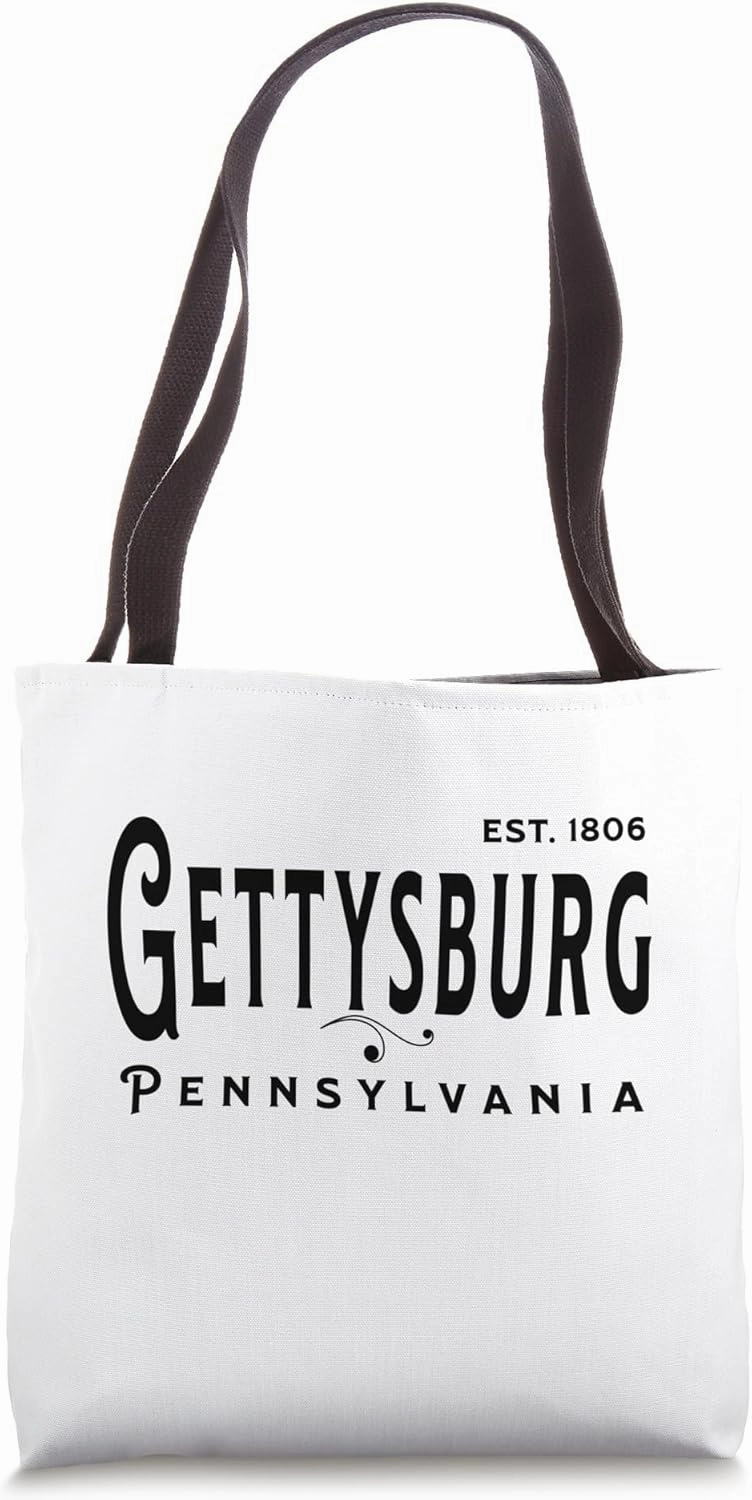 Vintage PA Merch Souvenir Visit Gettysburg Pennsylvania Tote Bag