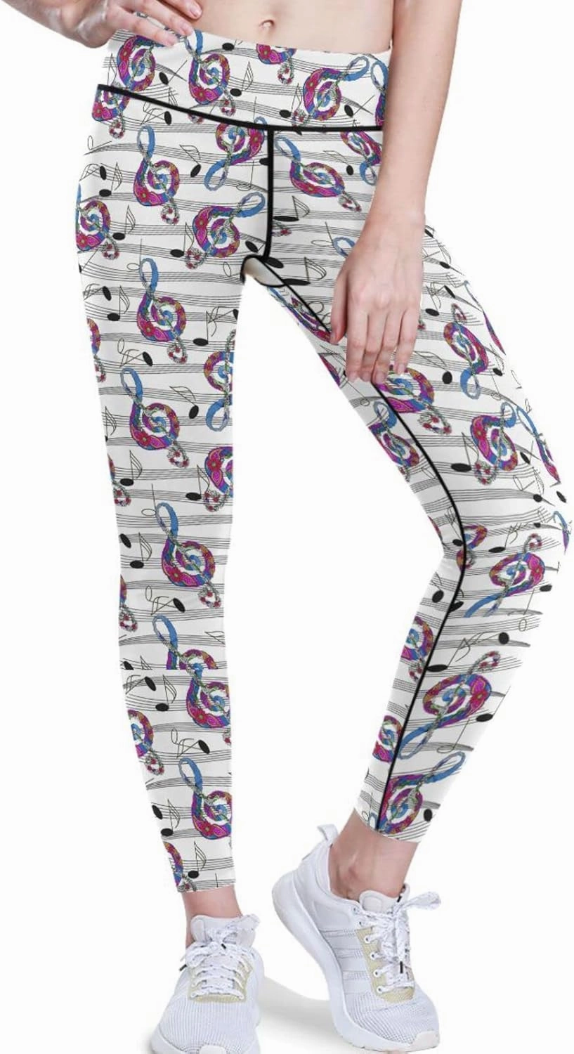 visesunny Women's High Waisted Yoga Capris with Pockets Tummy Control Non See Through Workout Athletic Running Capri Leggings