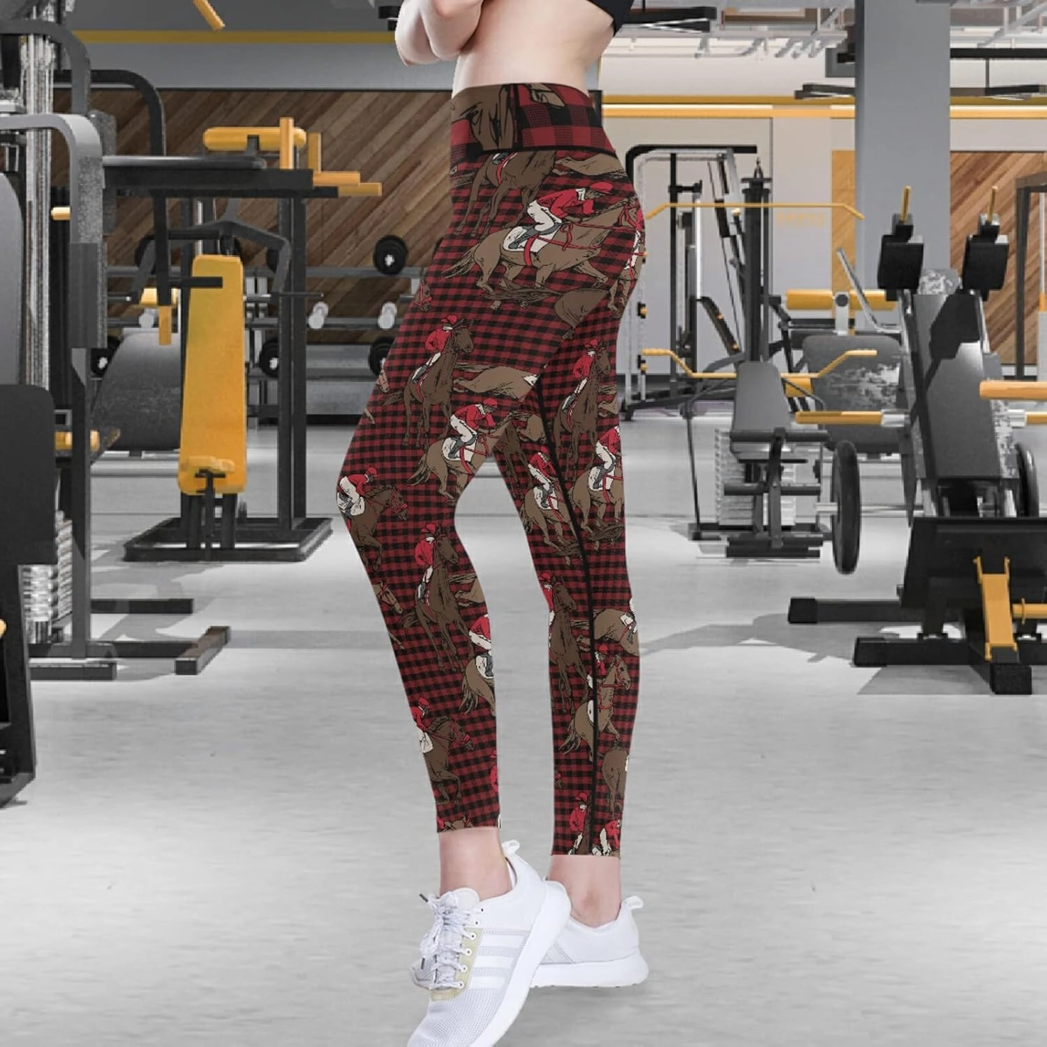 visesunny Women's High Waisted Yoga Capris with Pockets Tummy Control Non See Through Workout Athletic Running Capri Leggings