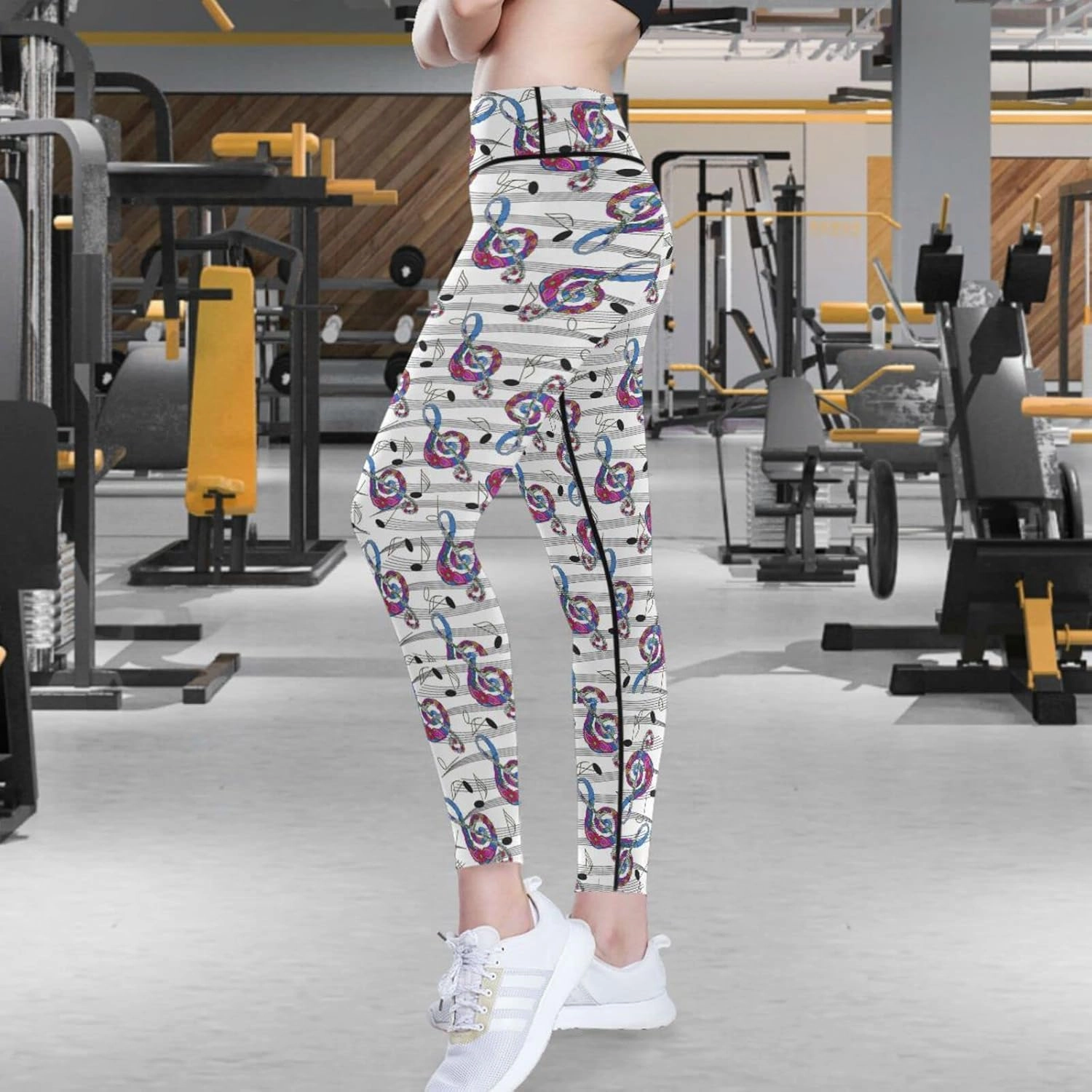 visesunny Women's High Waisted Yoga Capris with Pockets Tummy Control Non See Through Workout Athletic Running Capri Leggings