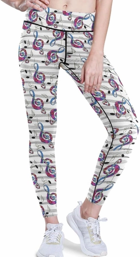 visesunny Women's High Waisted Yoga Capris with Pockets Tummy Control Non See Through Workout Athletic Running Capri Leggings