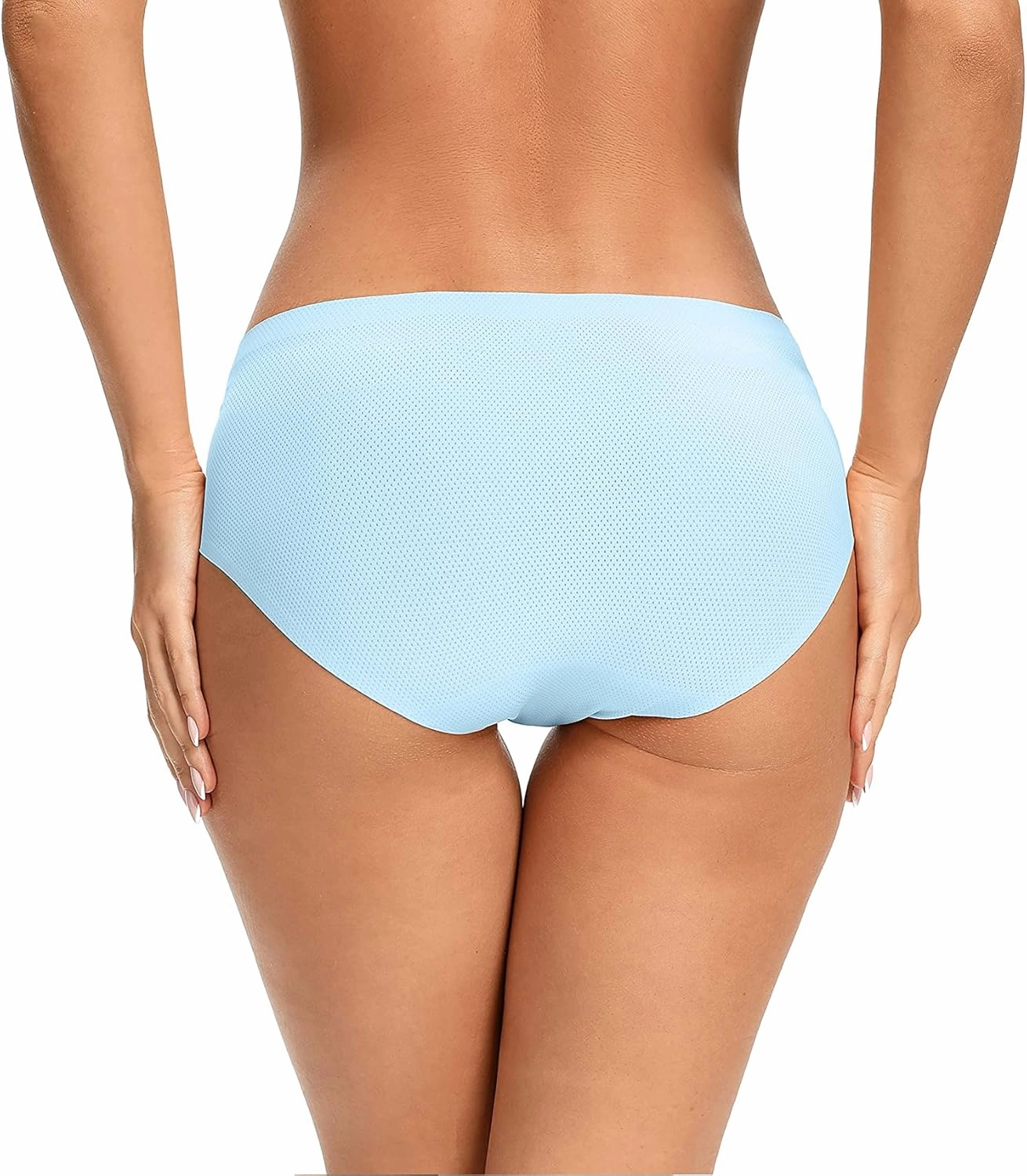 voenxe Women Seamless Hipster Underwear,Breathable Ladies Panties Bikini,No Show Briefs,Comfortable Undies for Women 5-Pack