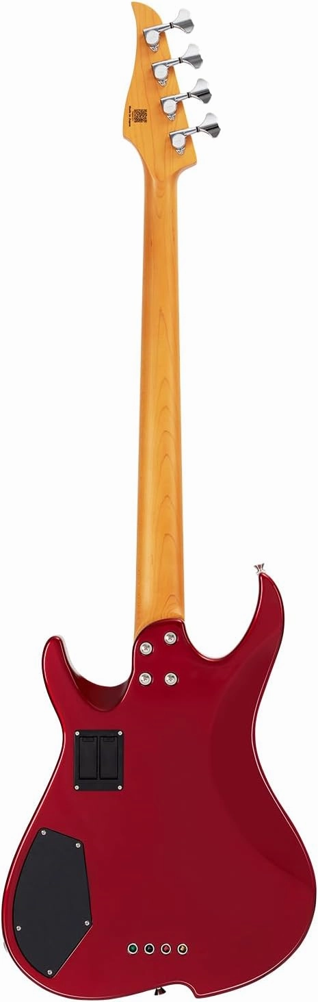 Vola Electric Bass ZVA 4P MF Bass Candy Apple Red Gloss Handmade in Japan MIJ Gotoh Bridge Gotoh Tuner 4 Strings Modern C Neck For All Levels