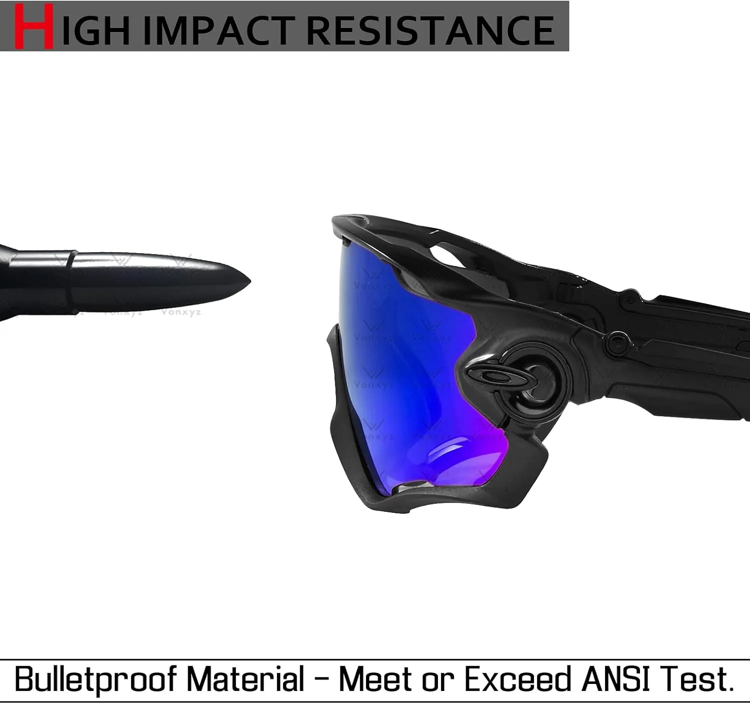 Vonxyz Lenses Replacement for Oakley Batwolf OO9101 Sunglass - Clear Black Photochromic Activated