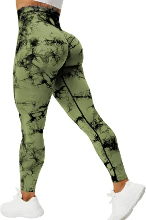 VOYJOY Seamless Leggings for Women High Waist Yoga Pants Scrunch Butt Lifting Elastic Tights