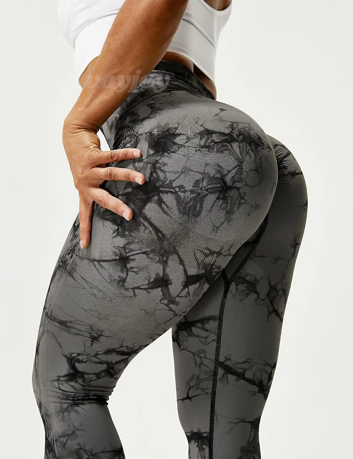 VOYJOY Seamless Leggings for Women High Waist Yoga Pants Scrunch Butt Lifting Elastic Tights