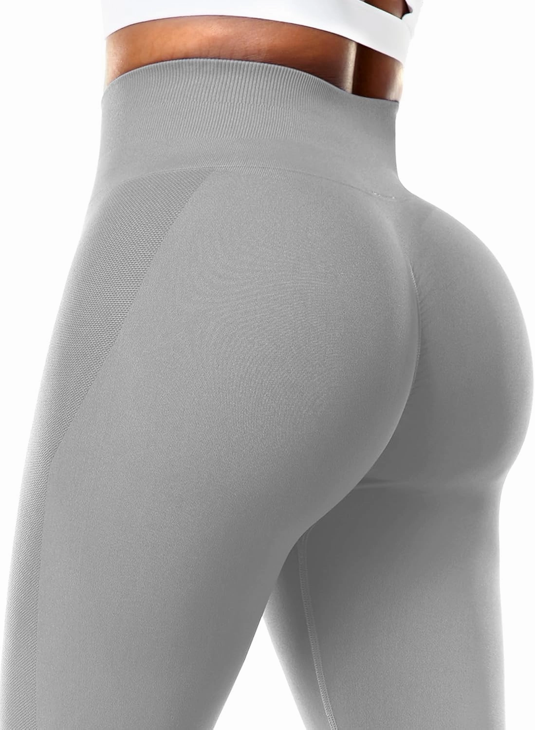 VOYJOY Athletic Workout Scrunch Leggings for Women High Waist Seamless Gym Pants Tummy Control Amplify Tights