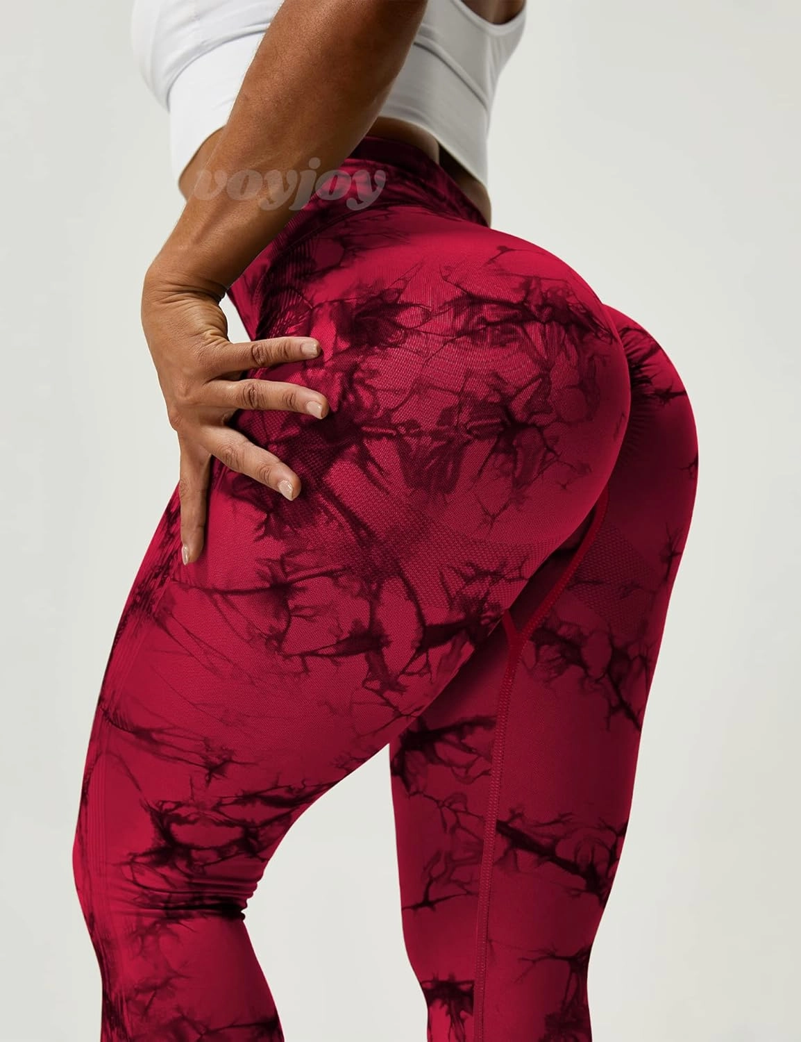 VOYJOY Seamless Leggings for Women High Waist Yoga Pants Scrunch Butt Lifting Elastic Tights