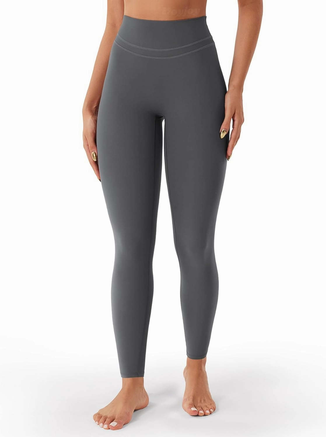 VOYJOY Womens Scrunch Workout Leggings Compression Butt Lifting Mid High Waist 26 Inches Seamless V Back Yoga Pants