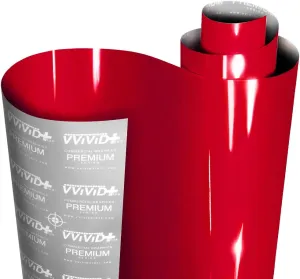 VViViD  Ultra Gloss Metallic Candy Red Vinyl Car Wrap Premium Paint Replacement Film Roll with Nano Air Release Technology (10ft x 5ft)