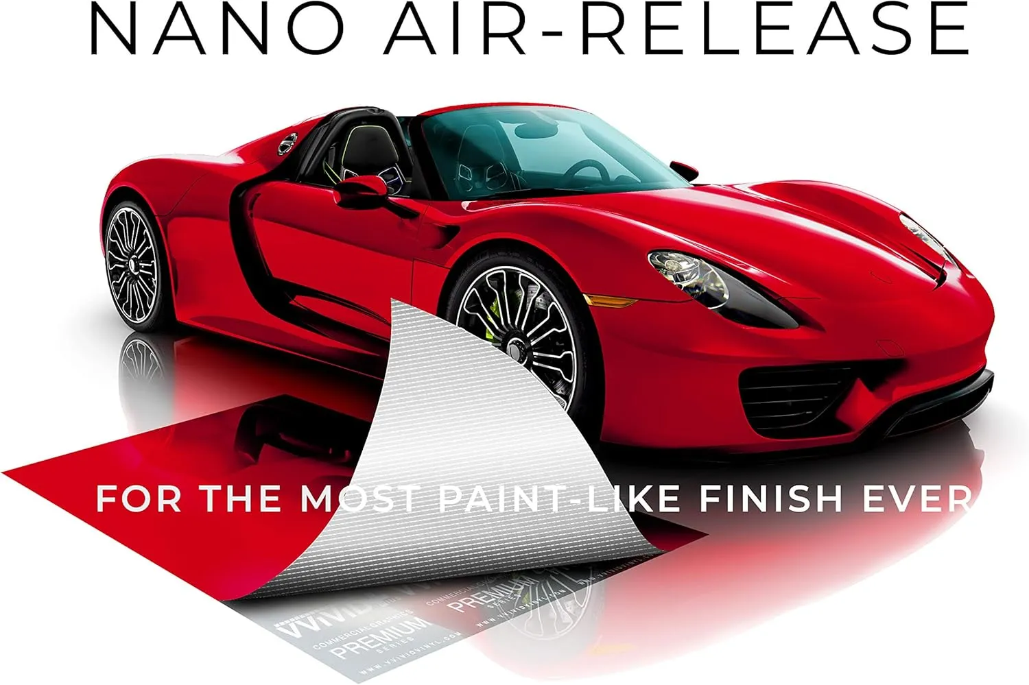 VViViD  Ultra Gloss Metallic Candy Red Vinyl Car Wrap Premium Paint Replacement Film Roll with Nano Air Release Technology (10ft x 5ft)