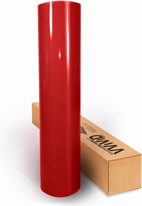 VViViD Red Gloss Car Wrap Vinyl Roll with Air Release Adhesive 3mil (6ft x 5ft)