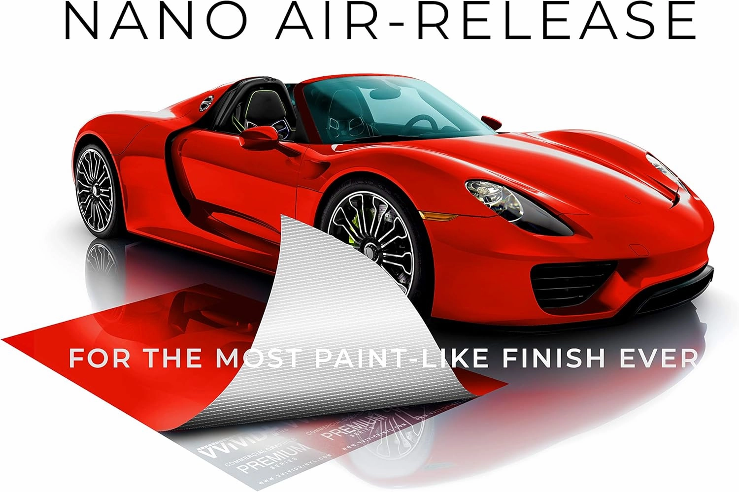 VViViD  Ultra Gloss Racing Red Vinyl Car Wrap Premium Paint Replacement Film Roll with Nano Air Release Technology, Stretchable Protective Cap Liner, Self Adhesive (1.5ft x 5ft)