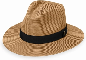 Wallaroo Hat Company Men’s Palm Beach Fedora – UPF 50  UV Sun Protection, Wide Brim Sun Hat, Packable Design, Adjustable Size