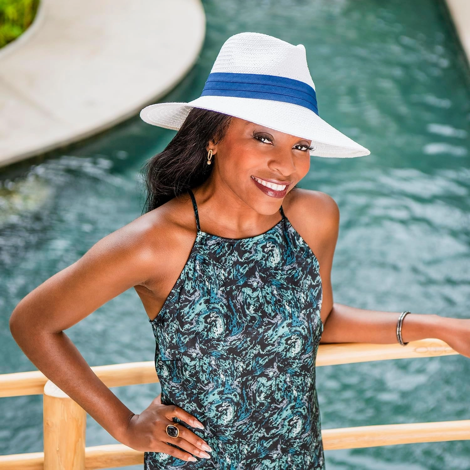 Wallaroo Hat Company Women’s Klara Fedora – UPF 50  UV Protection, Wide Brim, Medium Size, Packable, Adjustable Sun Hat