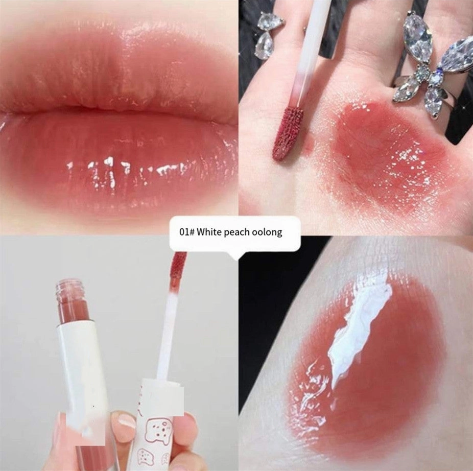 Water glossy clear glass lip    HA0662