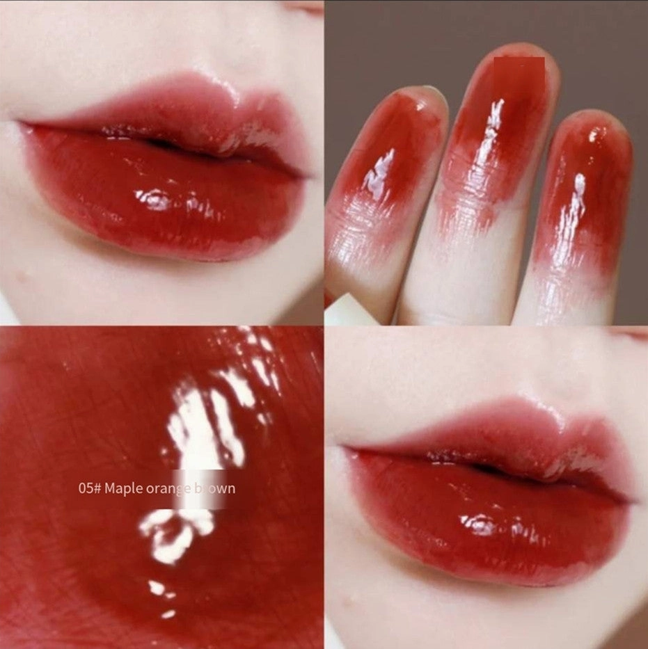 Water glossy clear glass lip    HA0662