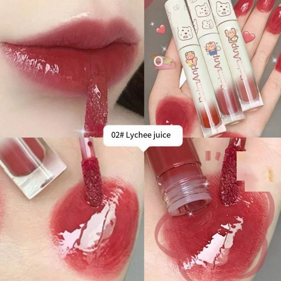 Water glossy clear glass lip    HA0662