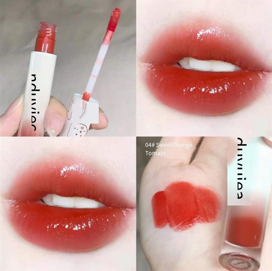Water glossy clear glass lip    HA0662