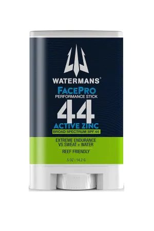 Watermans FacePro SPF 44 Sunscreen Stick - Zinc Oxide Mineral Sunscreen, Reef Safe, Broad Spectrum