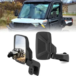 WeiSen Door Mounted Rear Side View Mirrors, Wide Angle Convex Mirror Compatible with Polaris Ranger SP570/1000/XP1000/Crew/Northstar Pro XD (ONLY FOR FULL DOORS) 2018-2025#2889241