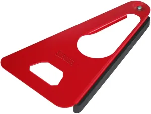 Westmark Multi–Purpose Opener with Rubber Lip – Practical Glass and Bottle Opener/lid Opener, Length: 17 cm, Steel/Rubber – red, 1049227R