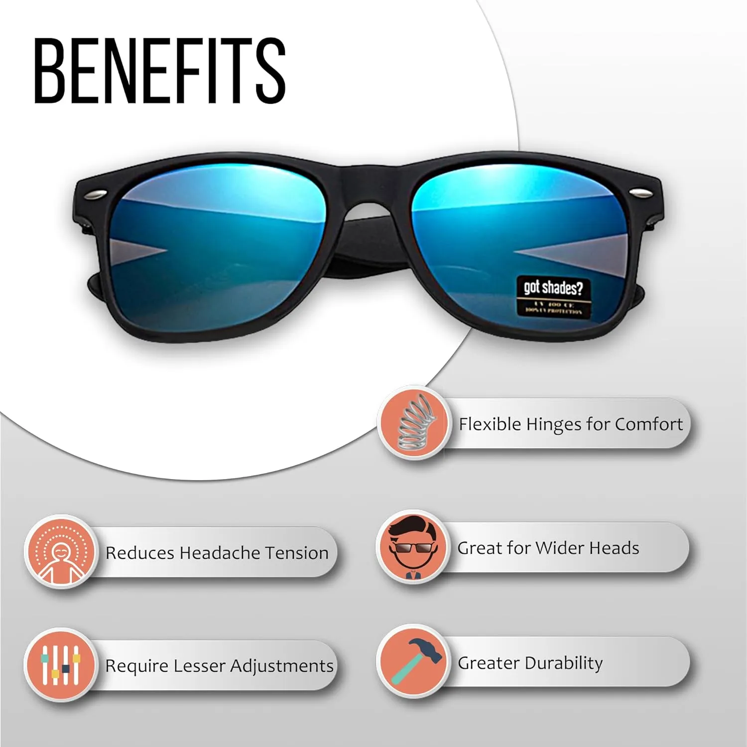 Wholesale Unisex 80's Retro Classic Sunglasses - 100% UV Protection Bulk Sunglasses for Adults & Teens - Pack of 4