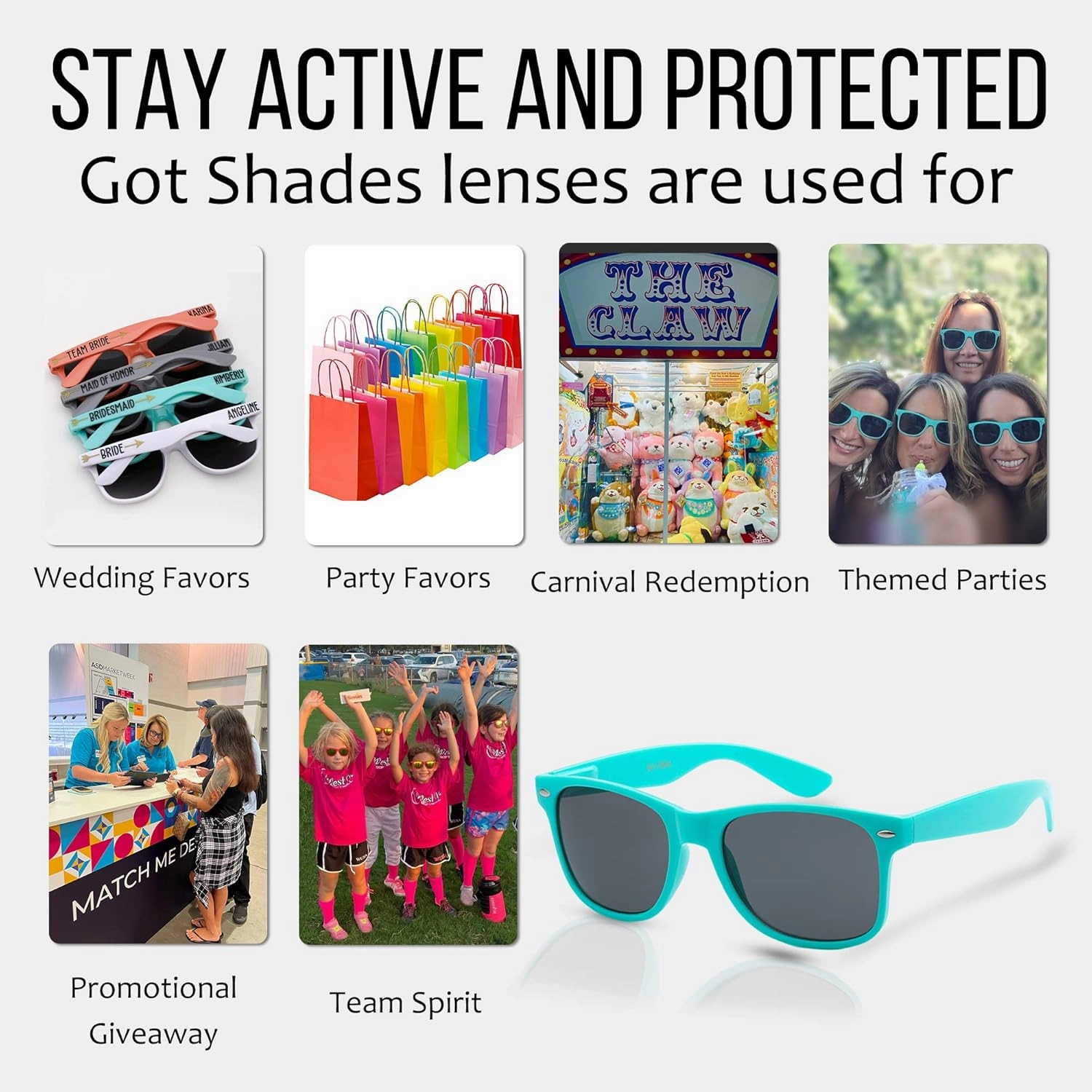 Wholesale Bulk Unisex 80's Retro 100% UV Sunglasses for Adults - 10 Pack - w/Flex Hinges